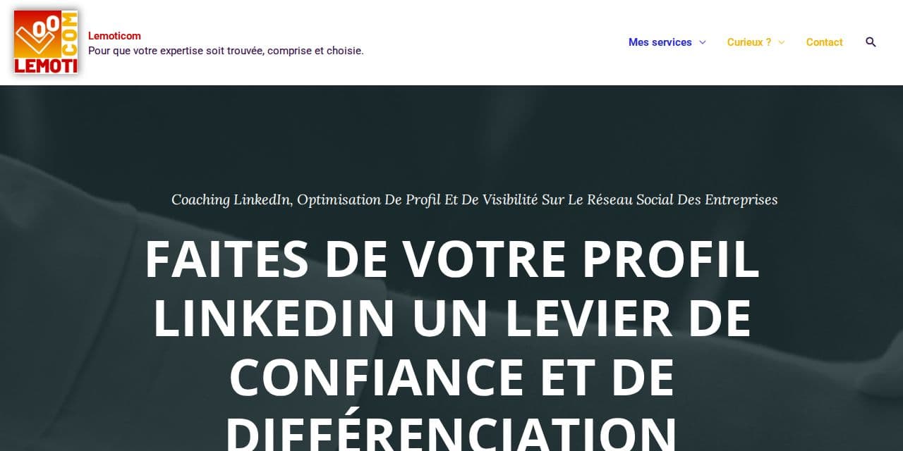 Page coaching LinkedIn de Lemoticom, l’activité de Sandra Stoltz